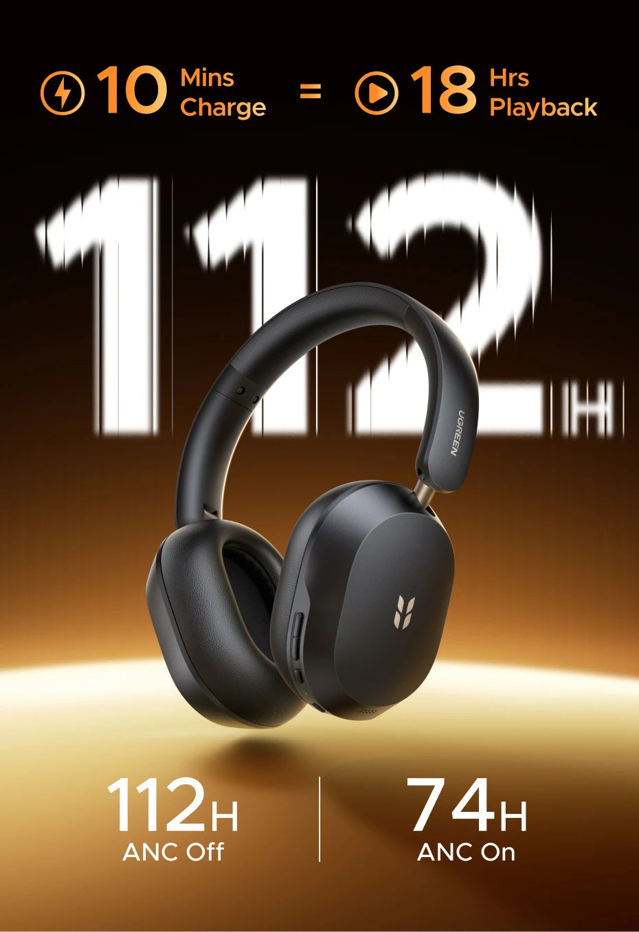 UGREEN MAX5S ANC Over-Ear Bluetooth Headphones, Wireless Gaming Headset, 2026 New Release