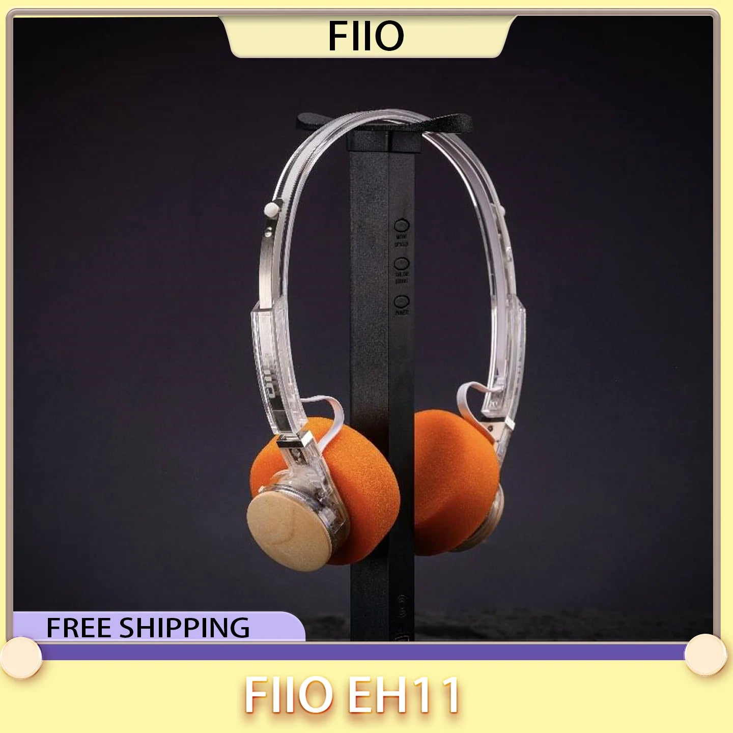 FiiO EH11 Retro Bluetooth Headphones Small Over-Ear Design Headset 40mm Large Dynamic Driver Mechanical Shell Headphones Gift