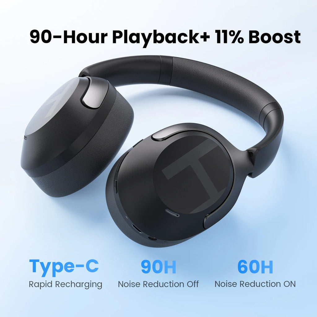 HAYLOU S40 ANC Wireless Headphone 50dB Noise Canceling Hi-Res 3D Spatial Audio Earphone with LDAC Bluetooth 6.0 Over Ear Headset