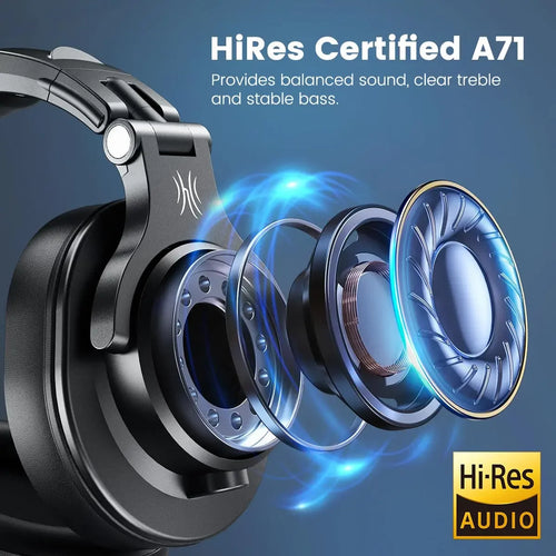 Oneodio A71 Wired HiFi Headphones With Mic Over Ear Stereo Hi-Res Headset Studio DJ Headphone For Recording Monitor 3.5/6.35mm