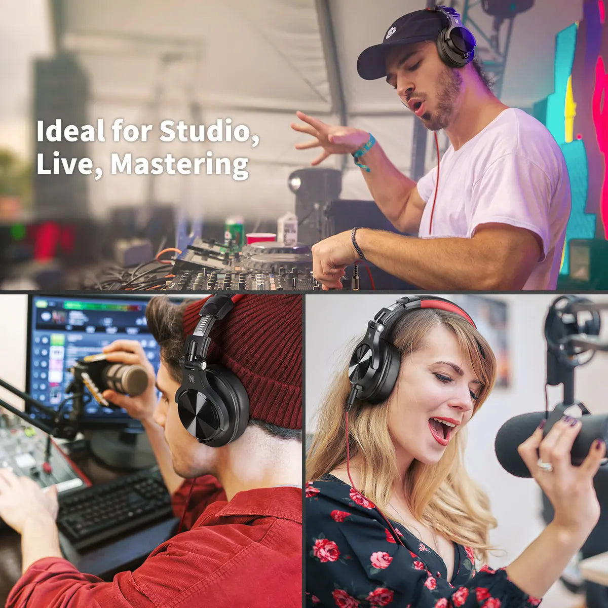 Oneodio A71 Wired HiFi Headphones With Mic Over Ear Stereo Hi-Res Headset Studio DJ Headphone For Recording Monitor 3.5/6.35mm