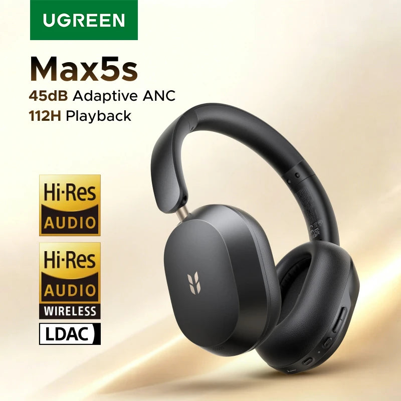 UGREEN MAX5S ANC Over-Ear Bluetooth Headphones, Wireless Gaming Headset, 2026 New Release