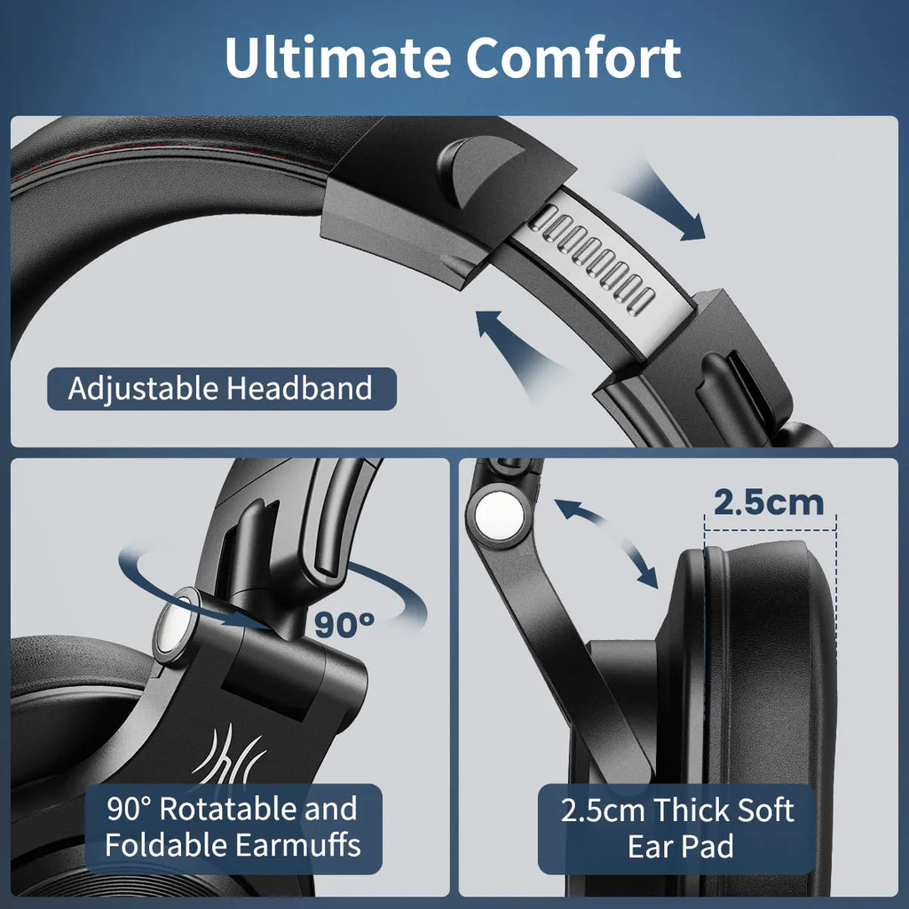 Oneodio A71 Wired HiFi Headphones With Mic Over Ear Stereo Hi-Res Headset Studio DJ Headphone For Recording Monitor 3.5/6.35mm