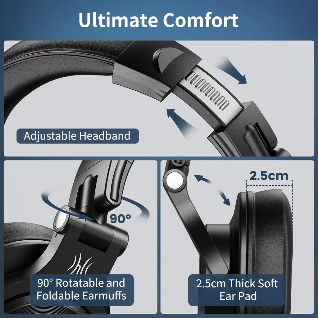Oneodio A71 Wired HiFi Headphones With Mic Over Ear Stereo Hi-Res Headset Studio DJ Headphone For Recording Monitor 3.5/6.35mm